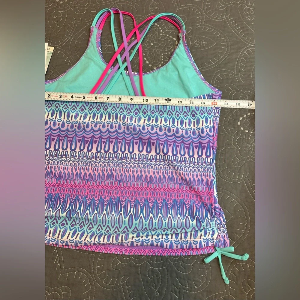Zeroxposur Girls Calypso Tankini Top NWT Size XXL 20.5
